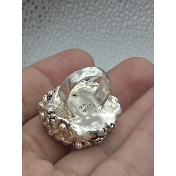 VINTAGE ISRAEL STERLING SILVER 925 RING SIZE 8.5 - Picture 14 of 16